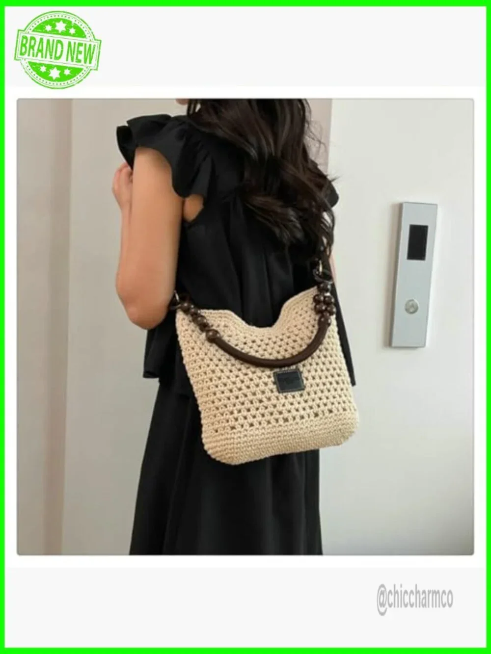 Large Bohemia Crochet Hobo Shoulder Bag Tote Crossbody Beach Travel Purse